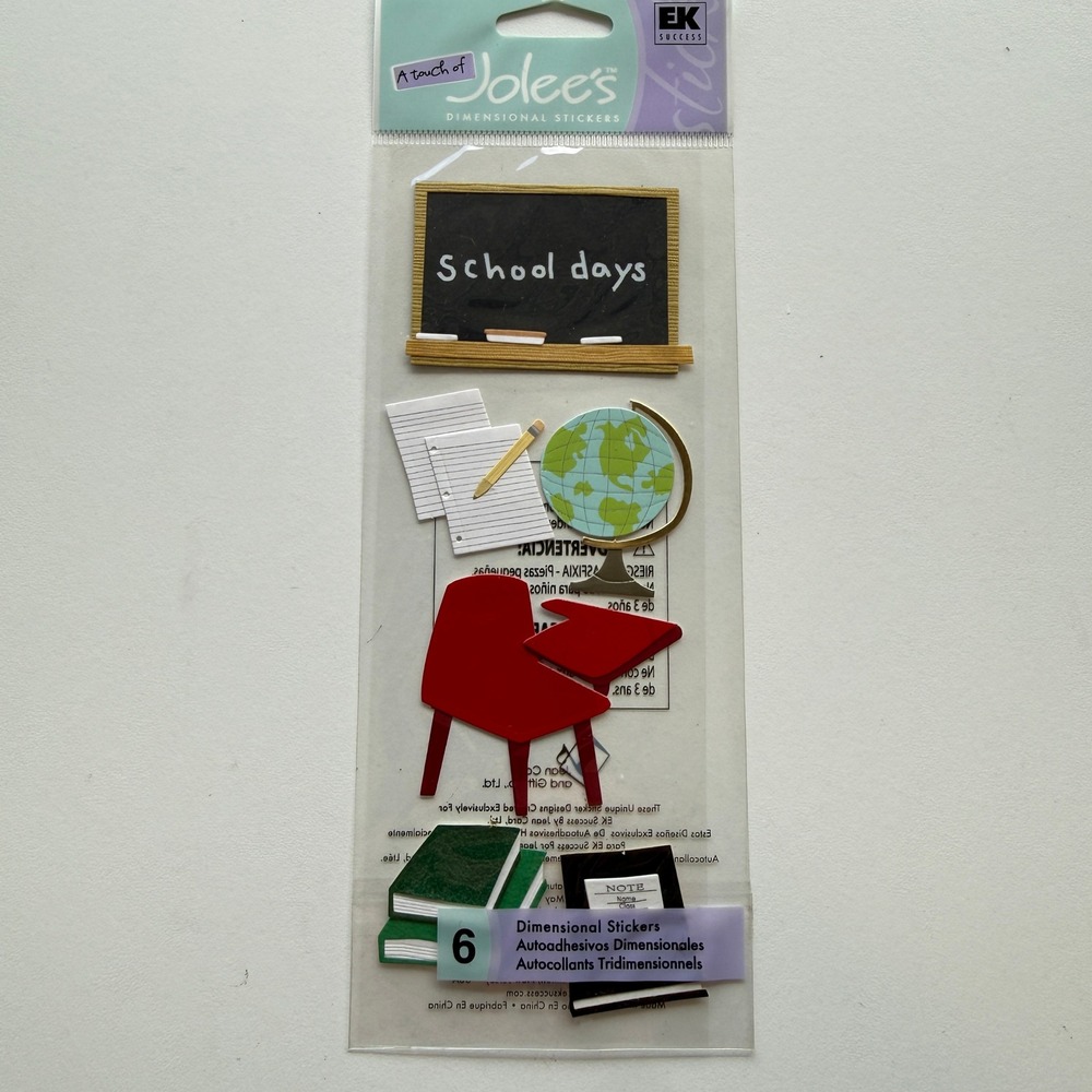 EK Success Jolee's Boutique Classroom School Days Dimensional Stickers SPJJ076